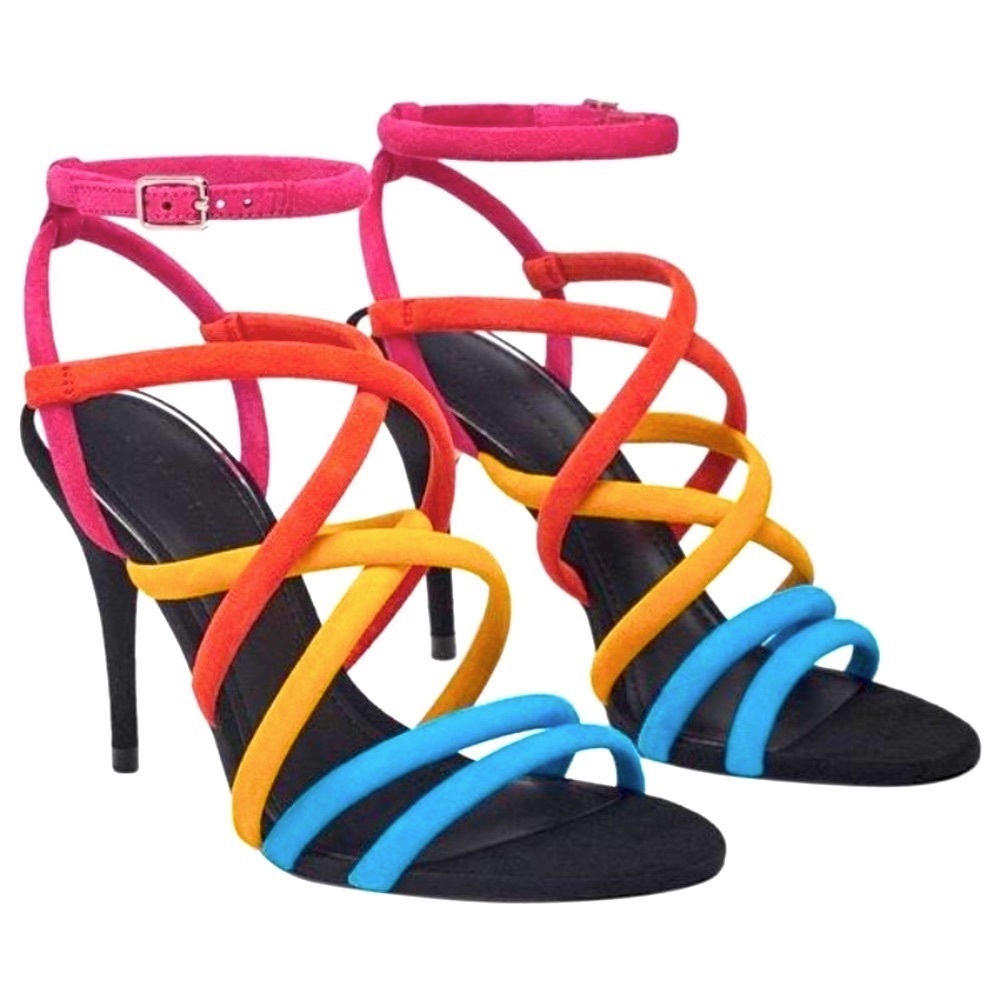 Zara Rainbow Suede Sandal